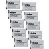 vhbw 10x batteria compatibile con Siemens Gigaset SL78H, SL610H Pro, SL780, SL785, SL788 telefono fisso cordless (800mAh, 3,7V, Li-Ion)