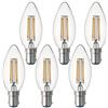 SD LUX B15 B15d Lampadina a candela SBC filamento LED Candlelabra lampadine vintage, C35 No Flicker Small Edison baionetta 4W (equivalente a 40W) 450LM bianco caldo 2700K, 6 confezioni.