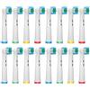 AnjoCare Testine di ricambio per Oral B, 16 pacchetti di testine di ricambio per Oral B spazzolini Braun, ricaricabili compatibili con Oral B Pro1000/3000/5000/7000