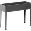 Dehner Münster - Letto rialzato, ca. 100 x 30 x 80 cm, Colore: Grigio Acciaio