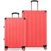 Hauptstadtkoffer Q-Damm - Trolley rigido TSA, 4 ruote, Corallo, Koffer-Set (M+L), Set di valigie