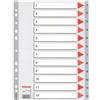 ESSELTE Separatore in PPL grigio numerico 1-12 A4 22,5x29,7cm ESSELTE (Conf.10)
