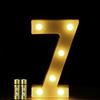 HONPHIER® Insegne luminose Luce LED Numeri Numero luminoso bianco a LED Decoro per Decorazione di Casa, Matrimoni, Feste, Reception, Bar 2 Batterie (7)
