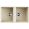 Elleci PRONTA CONSEGNA - SPEDIZIONE IMMEDIATA Elleci LGB45062BSO Lavello 2 vasche Sottotop 836 x 488 mm finitura Granitek Classic Bianco Antico 62 Best 450 SOTTOTOP