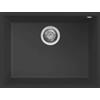 Elleci PRONTA CONSEGNA - SPEDIZIONE IMMEDIATA Elleci LGQ11040BSO Lavello da Incasso 1 Vasca Sottotop 58 x 44 cm finitura Granitek Matt Nero 40 Quadra 110 SOTTOTOP