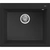 Elleci PRONTA CONSEGNA - SPEDIZIONE IMMEDIATA Elleci LKQ10586 Lavello da Incasso 1 vasca Monovasca Sopratop 57 x 50 cm finitura Keratek Black 86 Quadra 105