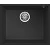 Elleci PRONTA CONSEGNA - SPEDIZIONE IMMEDIATA Elleci LKQ10586BSO Lavello da Incasso 1 Vasca Sottotop 54 x 44 cm finitura Keratek Black 86 Quadra 105 SOTTOTOP