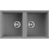 Elleci PRONTA CONSEGNA - SPEDIZIONE IMMEDIATA Elleci LGB45048BSO Lavello 2 vasche Sottotop 836 x 488 mm finitura Granitek Matt Cemento 48 Best 450 SOTTOTOP