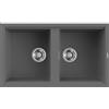 Elleci LKB45099 Lavello 2 vasche Sopratop 86 x 51 cm finitura Keratek Dark Grey 99 Best 450