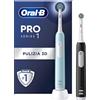 Oral-B Spazzolino Elettrico Ricaricabile Pro Series 1 Blu e Nero con 2 Testine di Ricambio. 2 Spazzolini