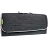Sakura SS5233 - Organiser per Bagagliaio, in Moquette, Dimensioni Grandi, 50 X 23 X 15 Cm, Chiusura a Strappo, Manico di Trasporto, Richiudibile, per Auto e Altri Veicoli, Grigio Scuro