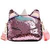 Valiclud Borsa a tracolla da donna con motivo di unicorno e paillettes, per bambini e bambine, Colore: rosa., Medium
