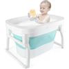 XDAILUYYDS Vaschetta Bagnetto Neonato Pieghevole Vasca Bagno Neonato, Vasca Da Bagno Bambini, Vaschetta Bagnetto Bambini Antiscivolo, Vaschetta Neonato Portatile per Neonati (72 * 51 * 42cm blu)