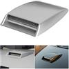 JNNJ Copertura Decorativa Universale Per Presa D'Aria, Autos Hood Uscita Aria Decorativo, Universale Per Auto Decorativo Flusso D'Aria Boccetta Turbo Cofano Sfiato Copertura Cofano(Argento)