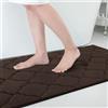 Homaxy Tappetino da bagno in memory foam, antiscivolo, morbido, assorbente, lavabile, facile da pulire, 60 x 90 cm, marrone