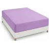 Degrees Home - COLLEZIONE - Lenzuolo con angoli 160 x 190 x 33 - Regolabile - Microfibra poliestere garzata - Lilla