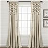 Lush Decor Tenda per finestra con nappe Boho Pom (pannello singolo), 213,4 x 132,1 cm (lunghezza x larghezza), lino scuro