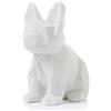 Evviva statua con cane seduto bianco poliresina h.21,5 cm cod. 5654