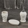 Henriette Set bagno porcellana bianca 3 pz. Linea Petali