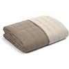 Caleffi - Copriletto Trapuntato Primaverile per letto Matrimoniale - MODERN colore Tortora Tinta Unita in Microfibra