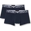 Emporio Armani 2-Pack Boxer Endurance, Uomo, Marine/Marine, XL