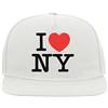 Generic I Love NY I Love New York Snapback visiera piatta misto cotone cappello bianco, bianco, Taglia unica