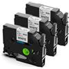 Upwinning Tze-221 Tz-221 Aze 221 Compatibile per Brother P Touch Nastro per Brother P touch Etichettatrice PTH108G H100LB H100R H107B H110 P300BT, Nero su Bianco, 9mm x 8m,3x