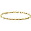 THOMAS SABO Bracciale Venezia, unisex, in oro giallo 750, placcato in oro giallo 925, A2086-413-39, Mittelgroße, Argento sterling, Nessuna pietra preziosa