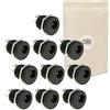 Adaptout 10x Connettore alimentazione 12V DC 5,5x2,1mm femmina da saldare - Adattatore presa per camera di sorveglianza CCTV - marca francese
