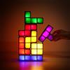 Justup Lampada a LED, impilabile, luce notturna a 7 colori, con chiusura a induzione, lampada da scrivania, 3D, per bambini, ragazzi, camera da letto, decorazione per la casa (lampada a LED)