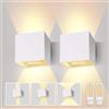 Lureshine 2 Lampade Da Parete Con Lampadina Led G9 Sostituibile, Luce Bianca Calda, 3000 K, In Alluminio, Per Interni, Angolo Di Diffusione Regolabile, Illuminazione Da Parete Per Camera Da Letto