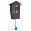 KOOKOO Birdhouse - Orologio a cucù dal design moderno, con 12 voci di uccelli o cuculo, colore: Nero