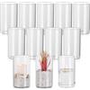 Glasseam Hurricane Portacandele di Vetro per Candele del Pilastro, Portacandele del Pilastro per Il Soggiorno, Cilindro della Cena Portacandele 12 per La Luce del tè Candele Votive Sticks Candele