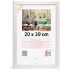 3-B Cornice portafoto HIT - Bianco - 20 x 30 cm - Cornice in legno, cornice portafoto, cornice per ritratti con vetro acrilico