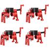 AMIGOB 4Pezzo Morsetto a Vite per Tubi, 3/4 Morsetti per Tubi di Legno, Morsetti a Sgancio Rapido Clamp Wood, 26,5mm Morsa a Vite Tubo con Morsetto a H, Tubi di Legno Morsa a Vite(Opaco)