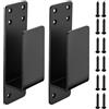 Qeapug Staffe a barriera della porta, 2 pz 2 x 4 U Staffa ad angolo per 2 x 4 Legname, Staffe di sicurezza ad angolo metallico per serratura di porta rinforzata per garage Barn Scale Door Lock, con vite