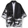 Kagodri Giacca kimono da uomo, in cotone a maniche larghe, con motivo a gru
