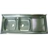 Apell OUTLET - Lavello Cucina 2 Vasche Incasso con Gocciolatoio SX Larghezza 120 cm Materiale Acciaio Inox - XER - Ricondizionato