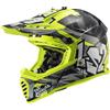 LS2 Casco Cross Bambino Ls2 Mx437 Fast Evo Mini Crusher Crusher Black Yellow, TAGLIA Bimbo Tg. S