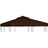 vidaXL Copertura Superiore per Gazebo a 2 Strati Resistente Tetto per Tendone Protezione Tenda da Giardino in Poliestere e PVC 310g/m² 3x3 m Marrone