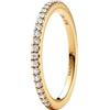PANDORA Timeless Anello placcato in oro 14k con zirconia cubica trasparente, 50