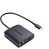 Cable Matters Adattatore Multiporta USB C a HDMI (Hub USB Tipo C con HDMI 4K 60Hz), 2X USB 3.0, Gigabit Ethernet, e 100W PD in Nero