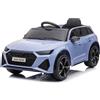 Mondial Toys Auto Elettrica Macchina per Bambini 12V Audi RS 6 con Sedile Pelle e Telecomando