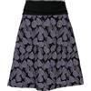 GURU SHOP Minigonna in cotone biologico, gonna a piatto Autunno Foglie Print Organic Donna, nero/verde, 42