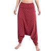 GURU SHOP Guru-Shop, Pantaloni Afghani, Pantaloni Harem Bio, Pantaloni Harem, Pantaloni Harem, Pantaloni Yoga, Pantaloni Aladdin, Rosso Bordeaux, Cotone, Dimensione Indumenti:XL (42)