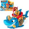 PIRATIX ADVENTURE WORLD King Shark - Squalo articolato con gabbia per catturare i rivali Piratix. Include 1 squalo, 1 tesoro esclusivo, 1 esclusivo Piratix e 1 accessorio