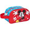 Safta Mickey mouse - Beauty case per bambini medio con manico, personalizzabile al carrello, facile da pulire, comodo e versatile, qualità e resistenza, 26 x 12 x 15 cm, colore: blu/rosso, blu/rosso,