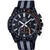 Casio Orologio Solare Uomo, misura cassa 47.00mm con quadrante Nero Analogico e cinturino Multicolore in Fabric Strap EFS-S550BL-1AVUEF