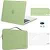 MOSISO Case Compatibile con MacBook PRO 14 Pollici 2024-2021 A2779 A2442 M2 M1 PRO/Max Chip Touch ID,Custodia Rigida&Laptop Custodia&Tastiera Cover&Proteggi Schermo&Webcam Cover,Verde Avocado