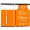 XHDATA BL-5C Batteria Ricaricabile 3.7V 1500mAh Per Radio 2 Pezzi Arancione